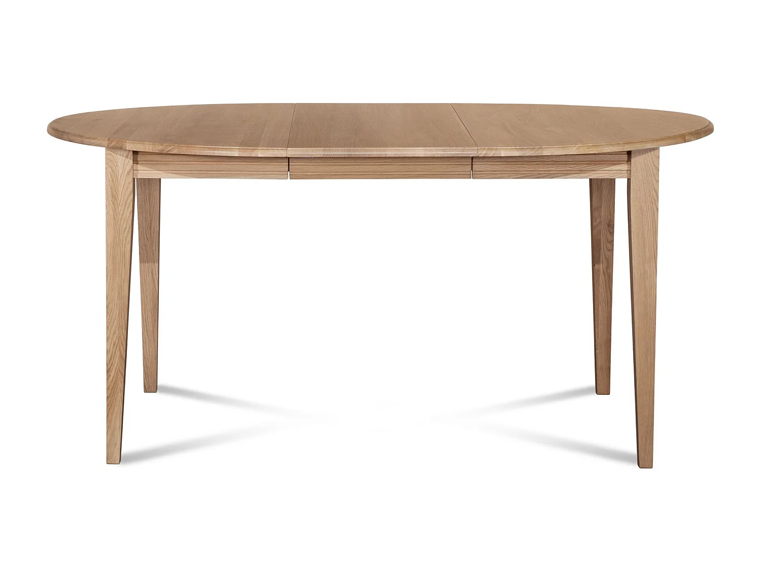 Table ronde bois D115 cm avec 1 allonge et Pieds fuseau - VICTORIA