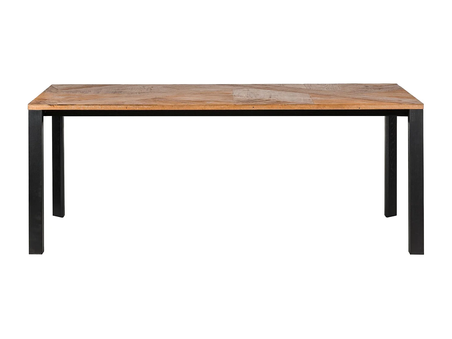 Table rectangulaire extensible en bois de teck et métal L200/230 - JAKARTA