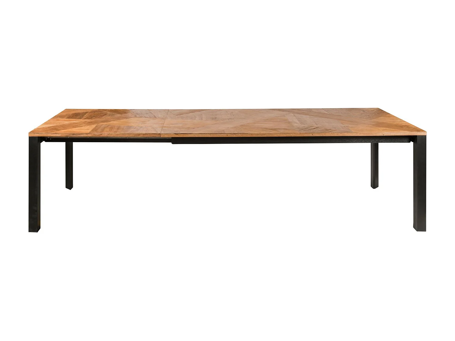 Table rectangulaire extensible en bois de teck et métal L200/230 - JAKARTA