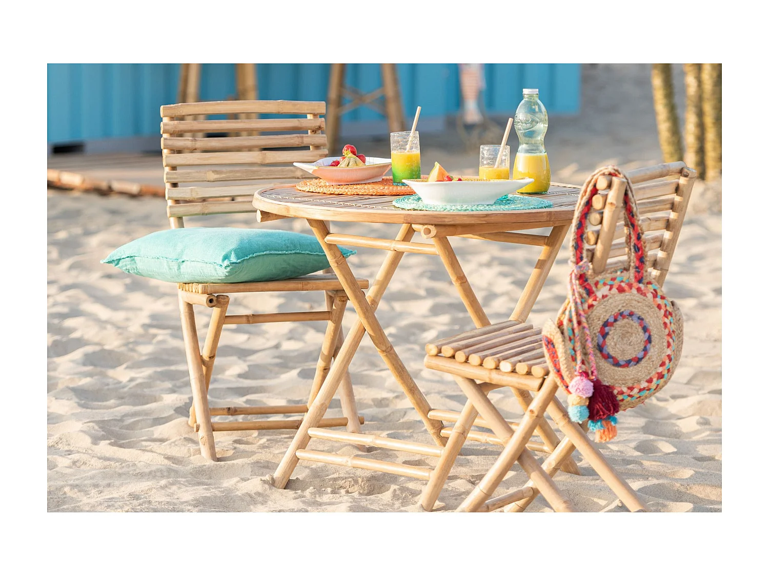 Chaises de jardin pliables en bambou (lot de 2) - NARA
