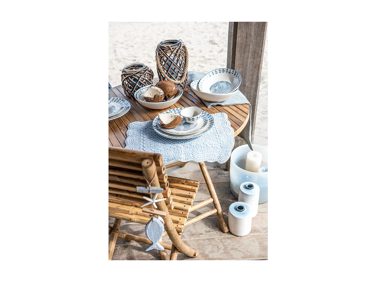 Chaises de jardin pliables en bambou (lot de 2) - NARA