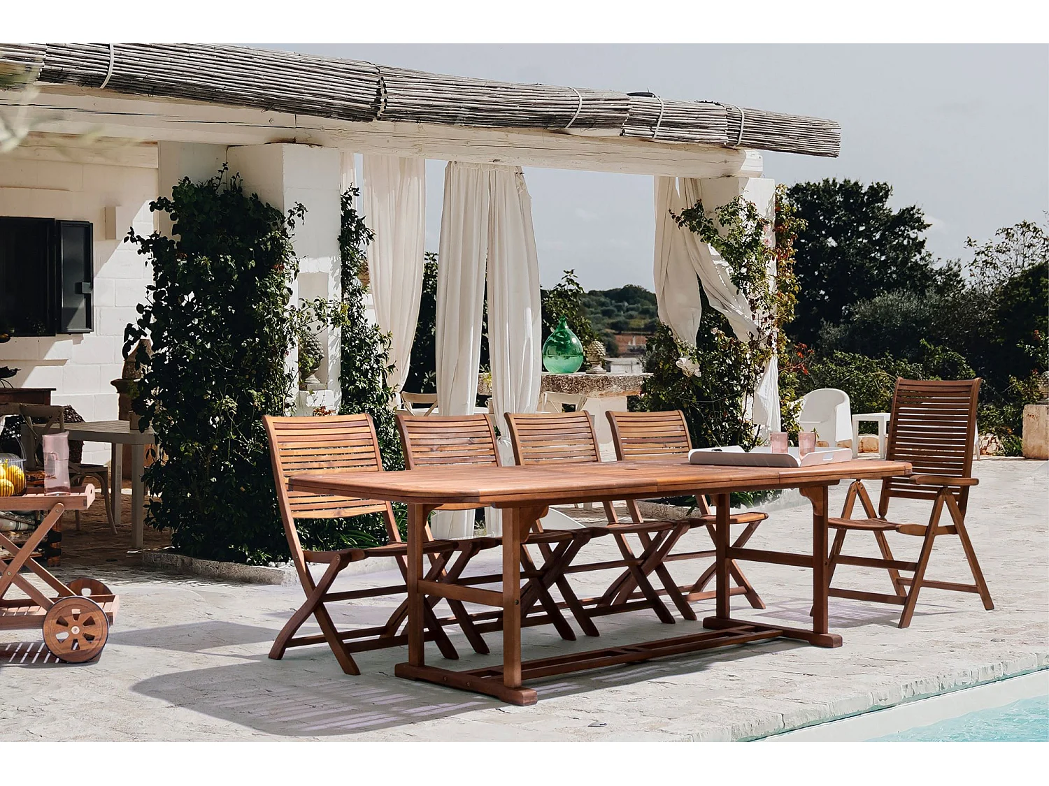 Fauteuils de jardin pliants en acacia (lot de 2) - CANCALE