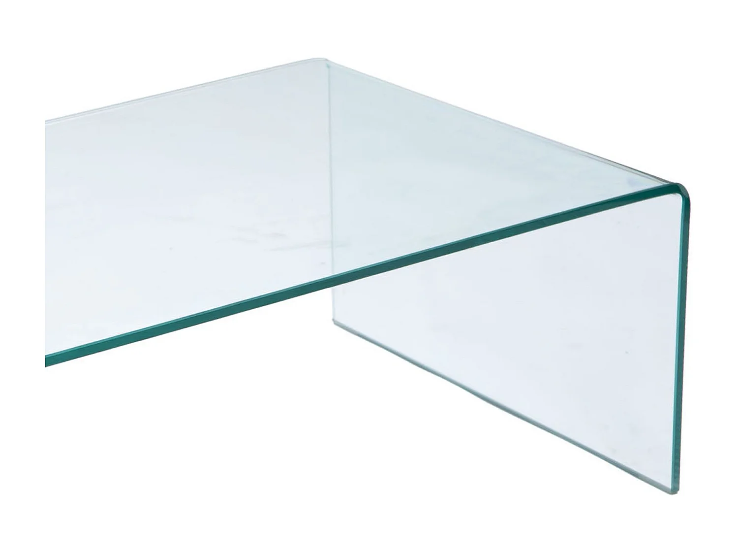 Table basse rectangulaire en bois et en verre L120 - ELLY