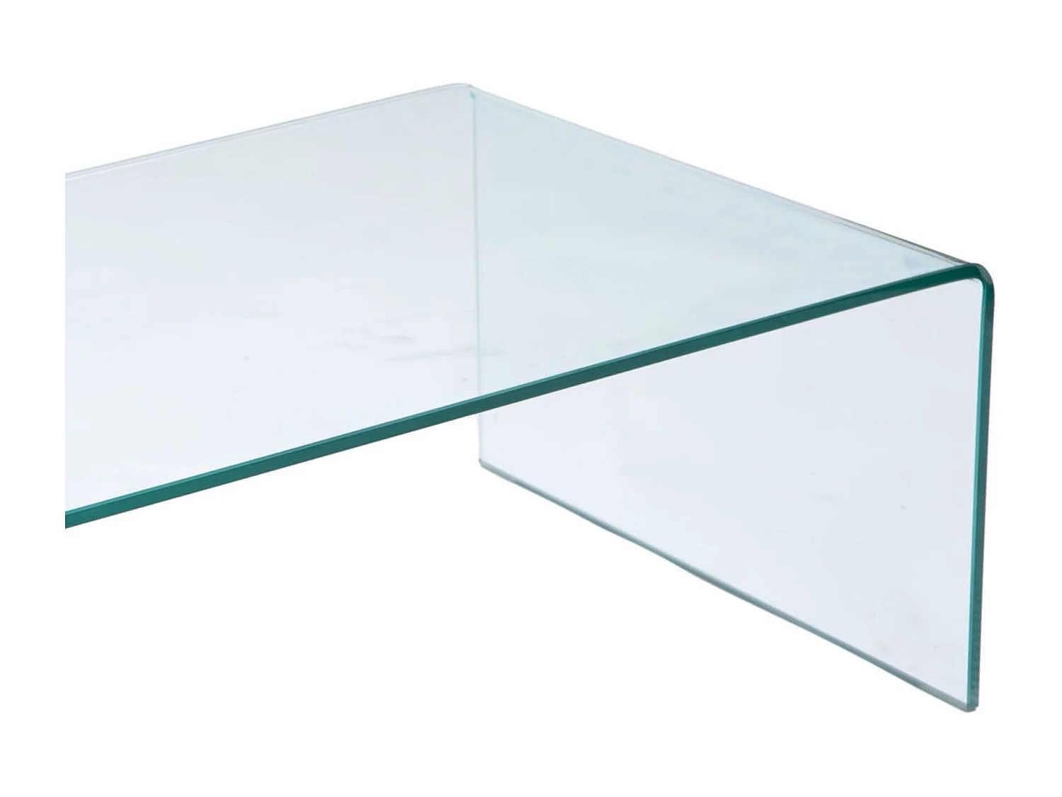 Table basse rectangulaire en bois et en verre L120 - ELLY