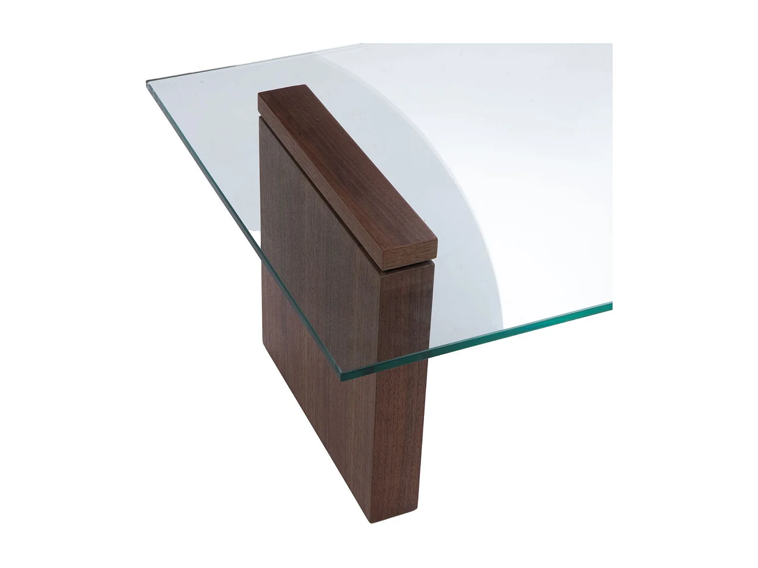 Table basse rectangulaire en bois et en verre L120 - ELLY