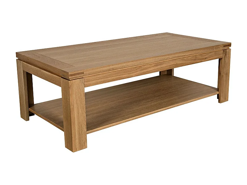 Table basse moderne bois chêne clair massif - BOSTON