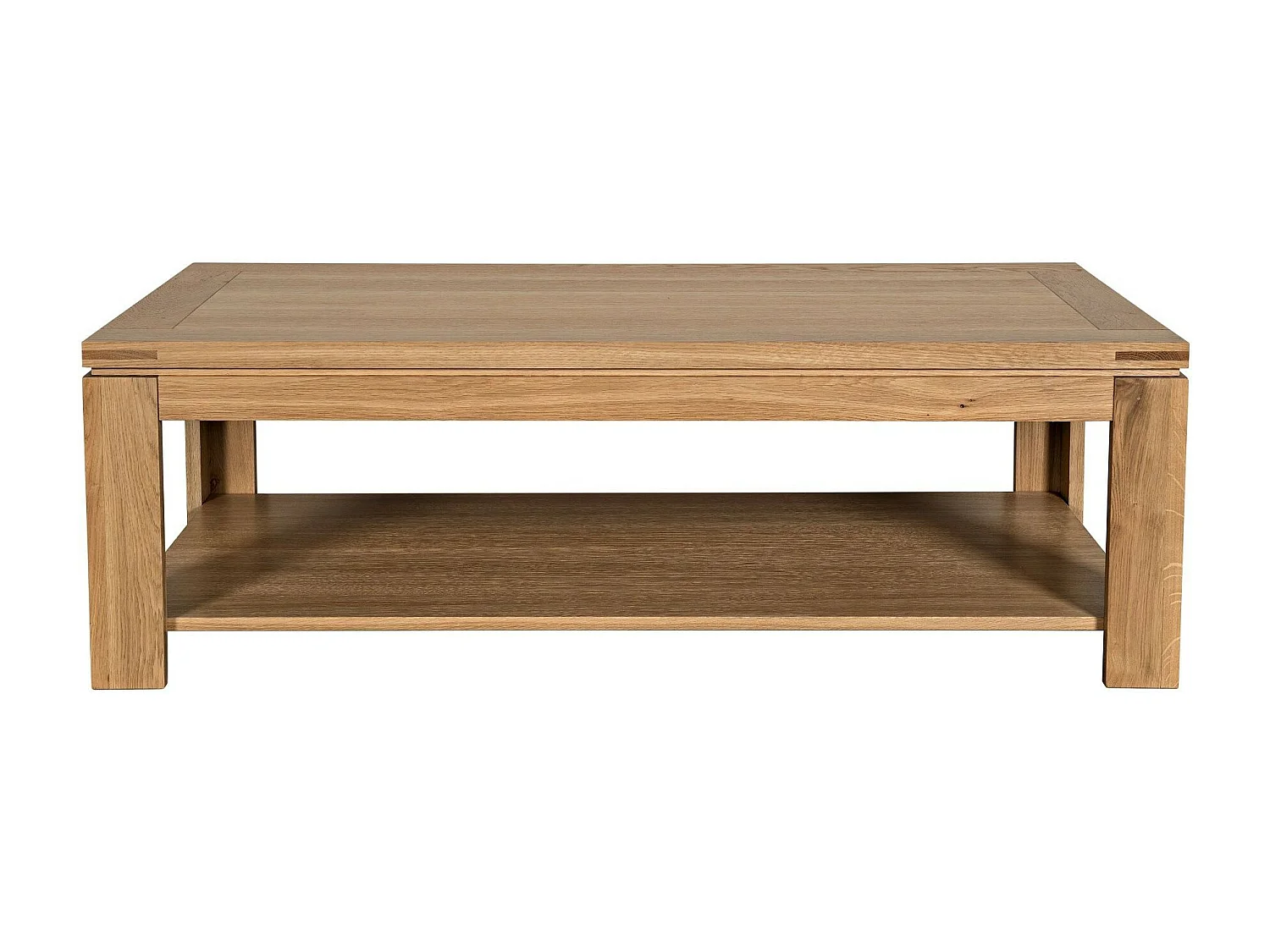 Table basse moderne bois chêne clair massif - BOSTON