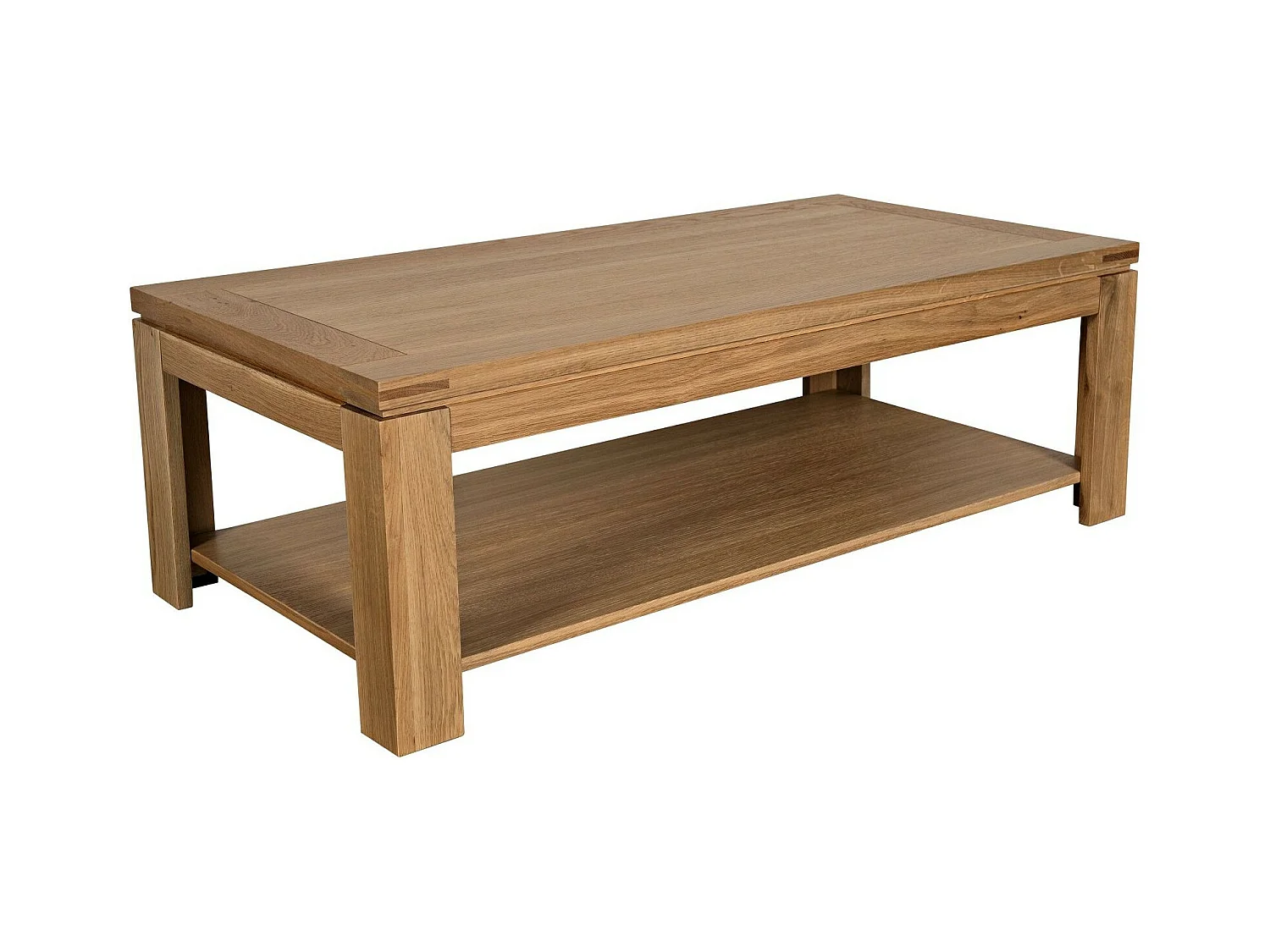 Table basse moderne bois chêne clair massif - BOSTON