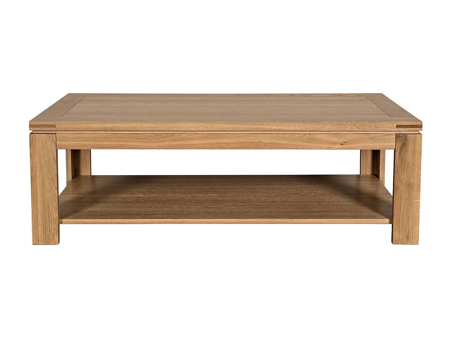 Table basse moderne bois chêne clair massif - BOSTON