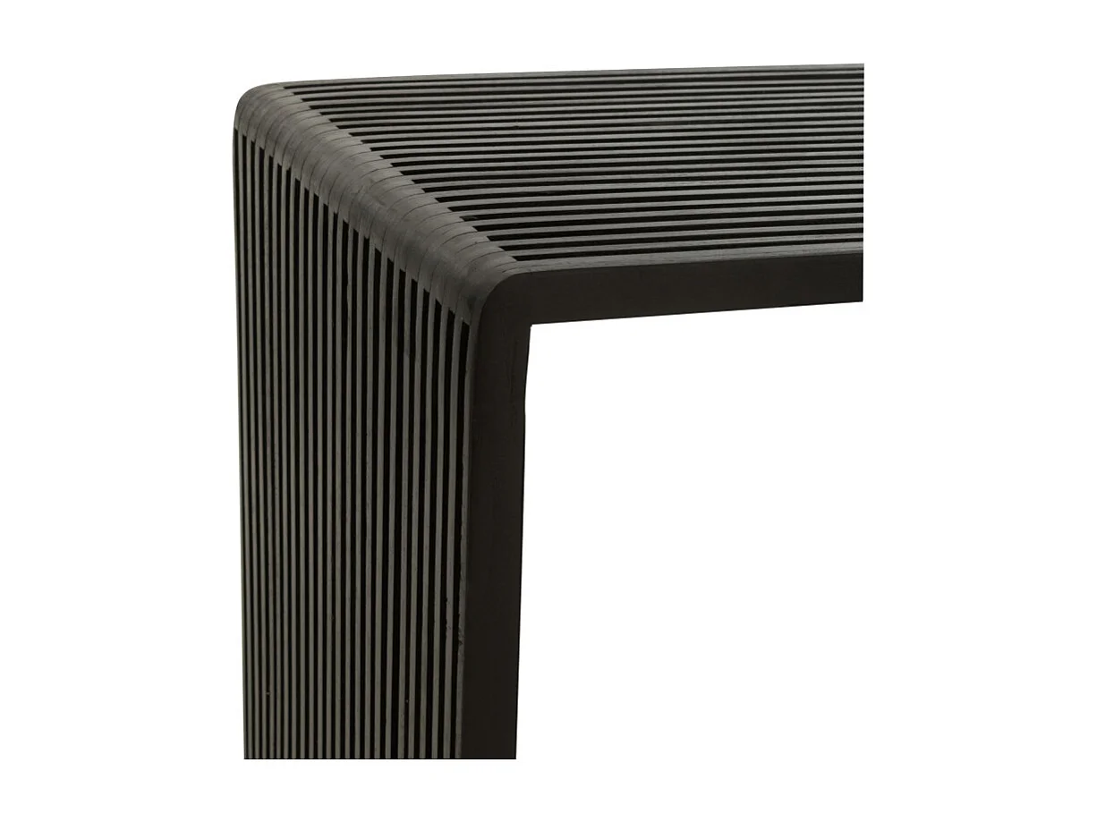 Lot de 2 Tables Basses en Bois "Teck" 50cm Noir