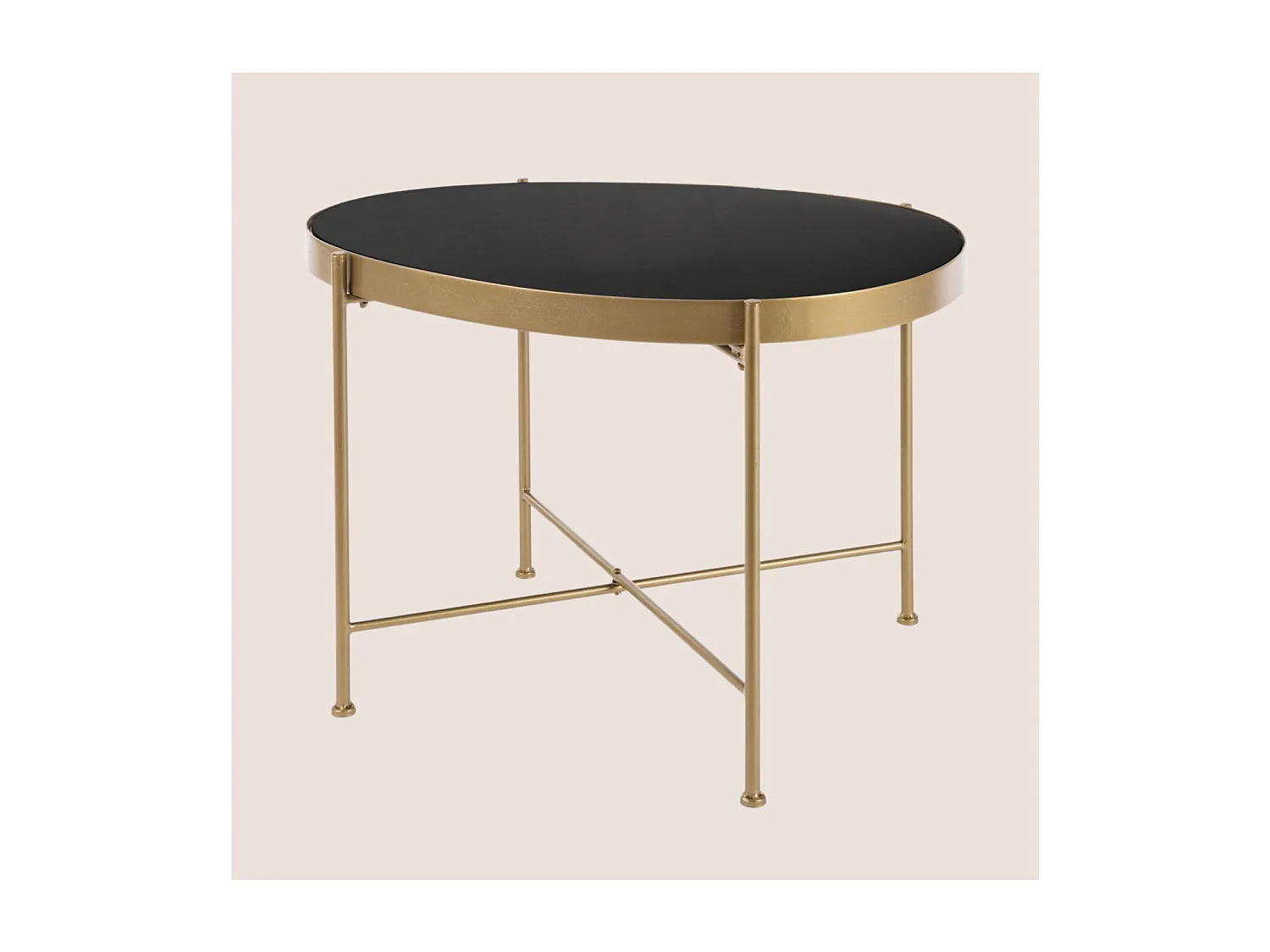 Table de salon en verre et métal - ORIENT