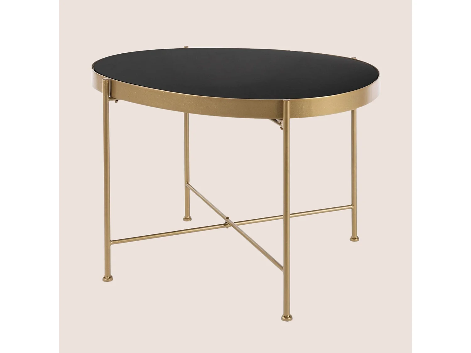 Table de salon en verre et métal - ORIENT