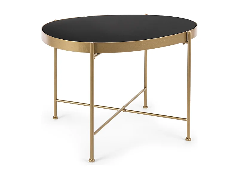 Table de salon en verre et métal - ORIENT