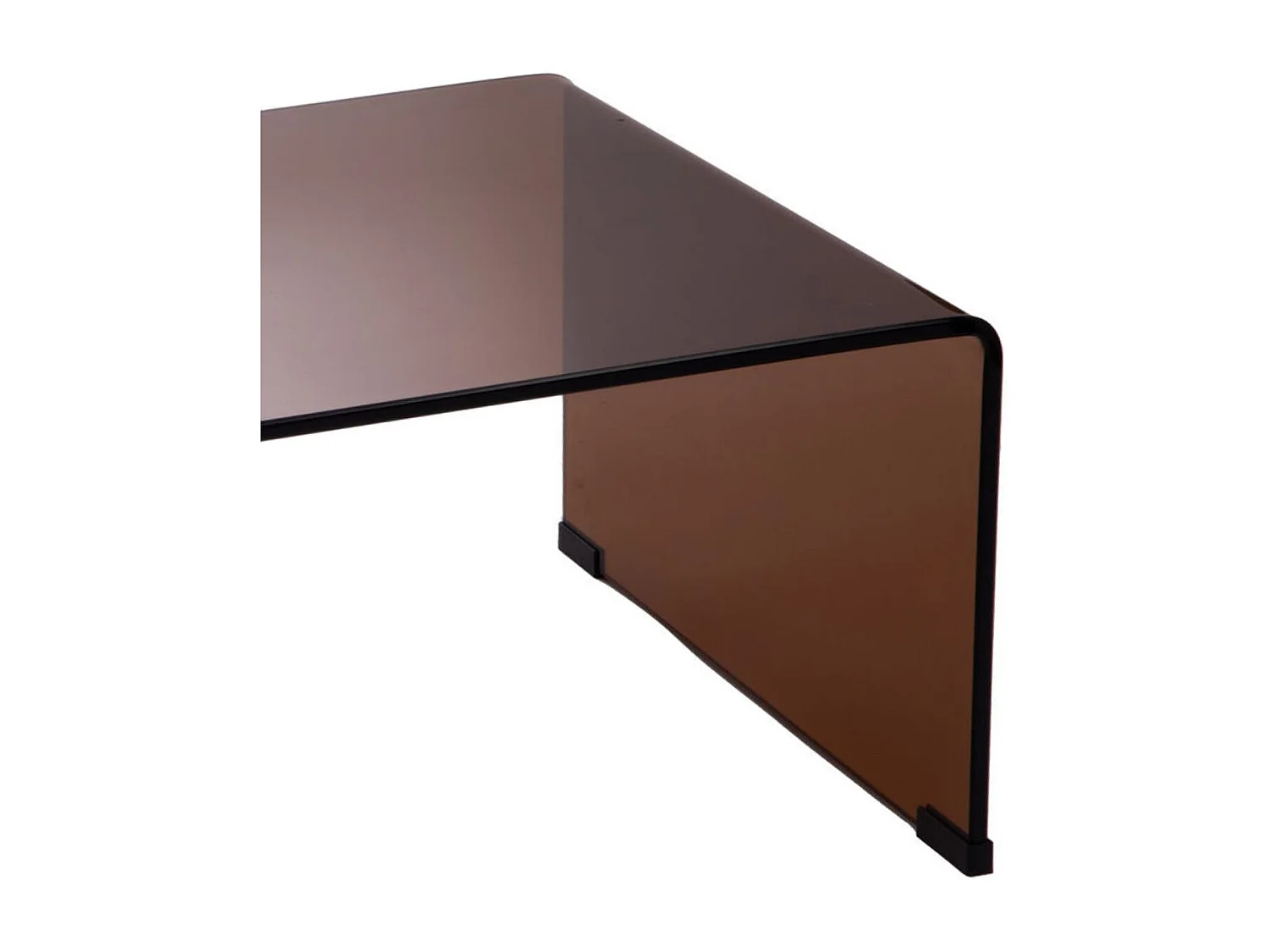 Table basse rectangulaire en verre fumé L110 - ELLY