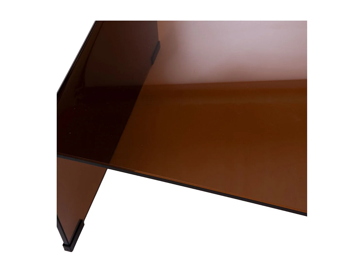 Table basse rectangulaire en verre fumé L110 - ELLY