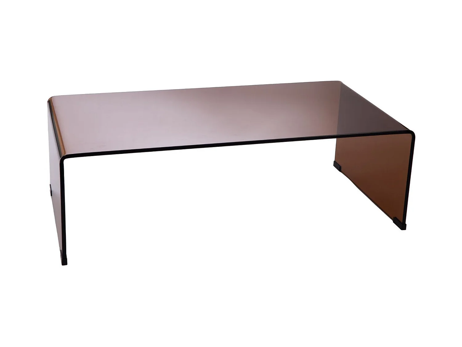 Table basse rectangulaire en verre fumé L110 - ELLY