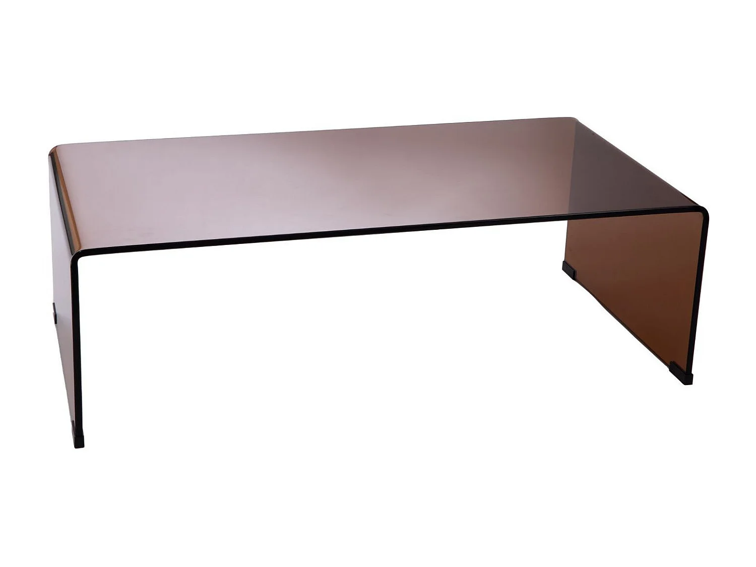 Table basse rectangulaire en verre fumé L110 - ELLY