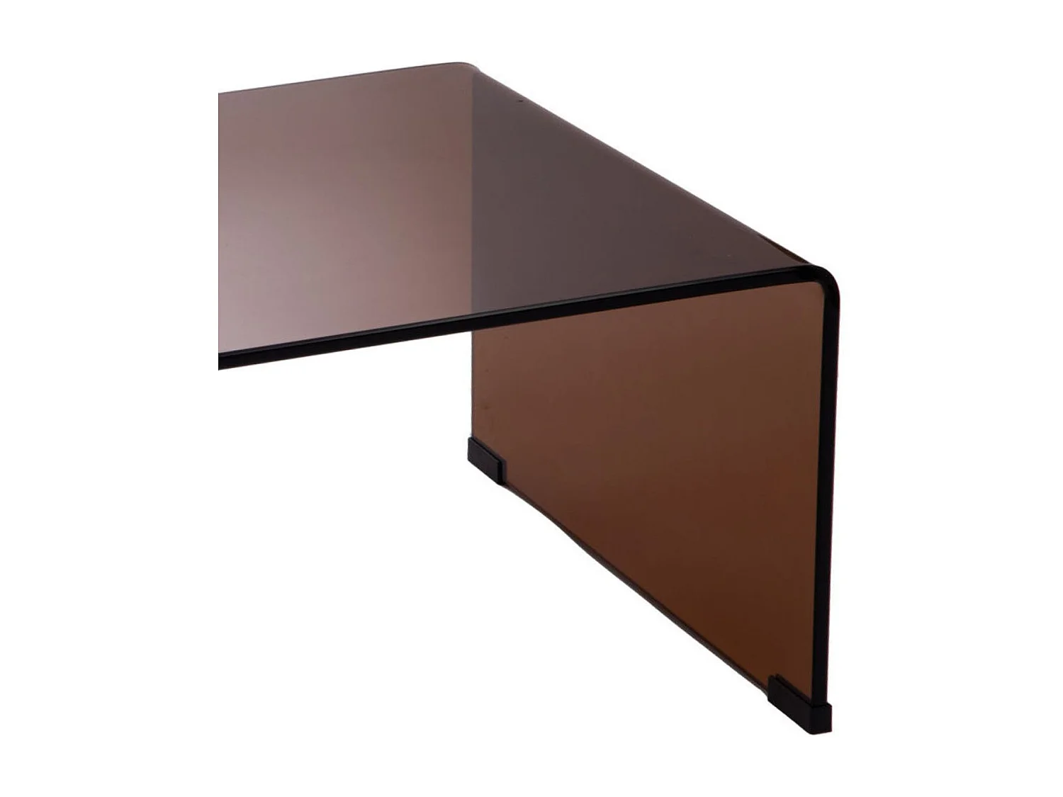 Table basse rectangulaire en verre fumé L110 - ELLY