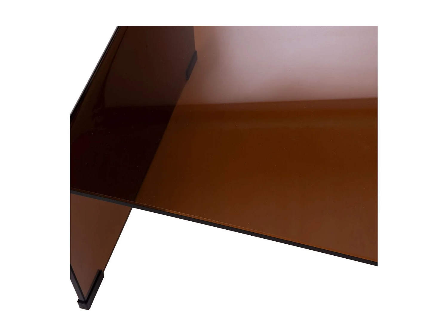 Table basse rectangulaire en verre fumé L110 - ELLY