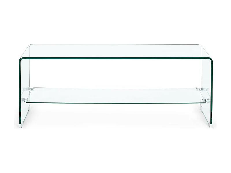Table basse rectangulaire en verre double plateau L100 - IDORA