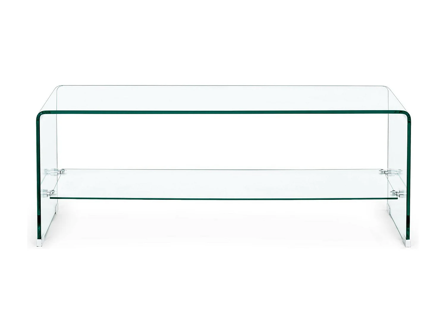 Table basse rectangulaire en verre double plateau L100 - IDORA