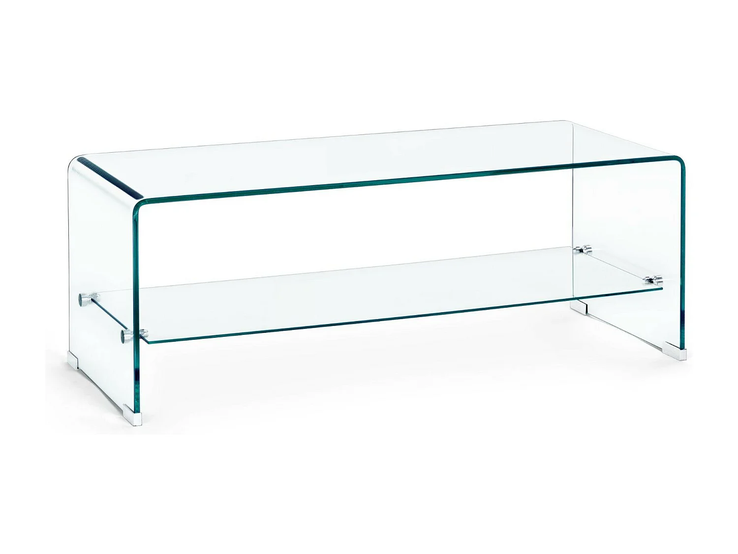 Table basse rectangulaire en verre double plateau L100 - IDORA