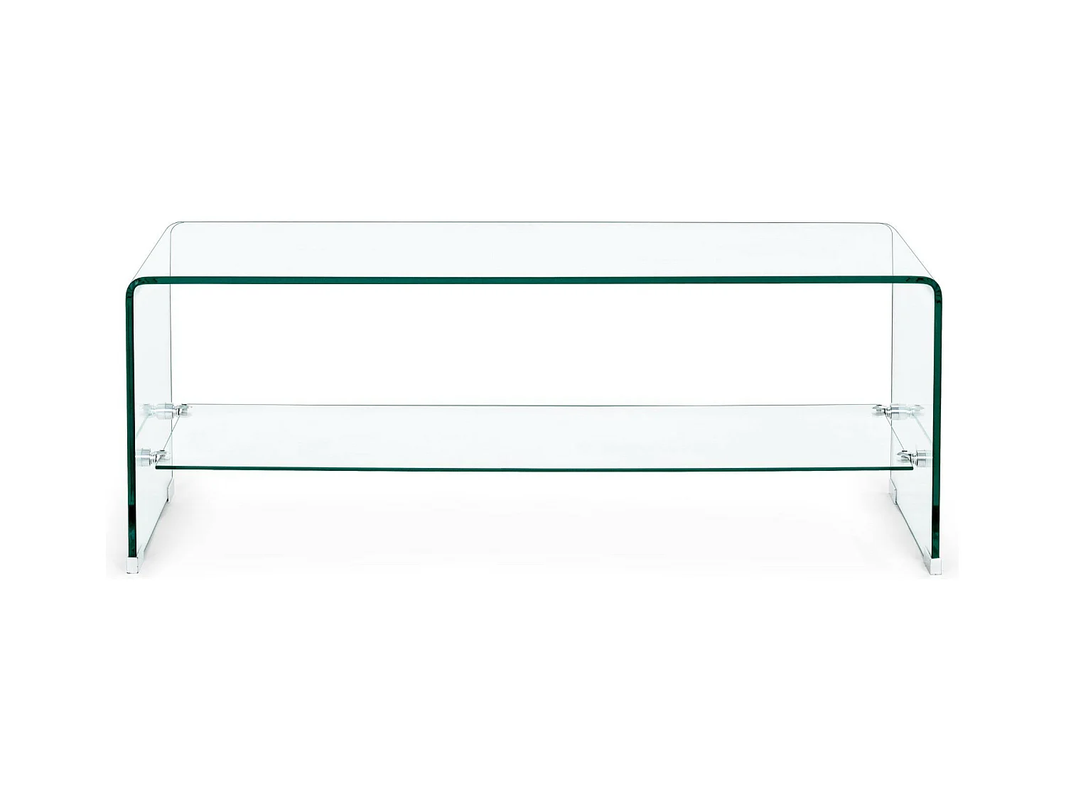 Table basse rectangulaire en verre double plateau L100 - IDORA