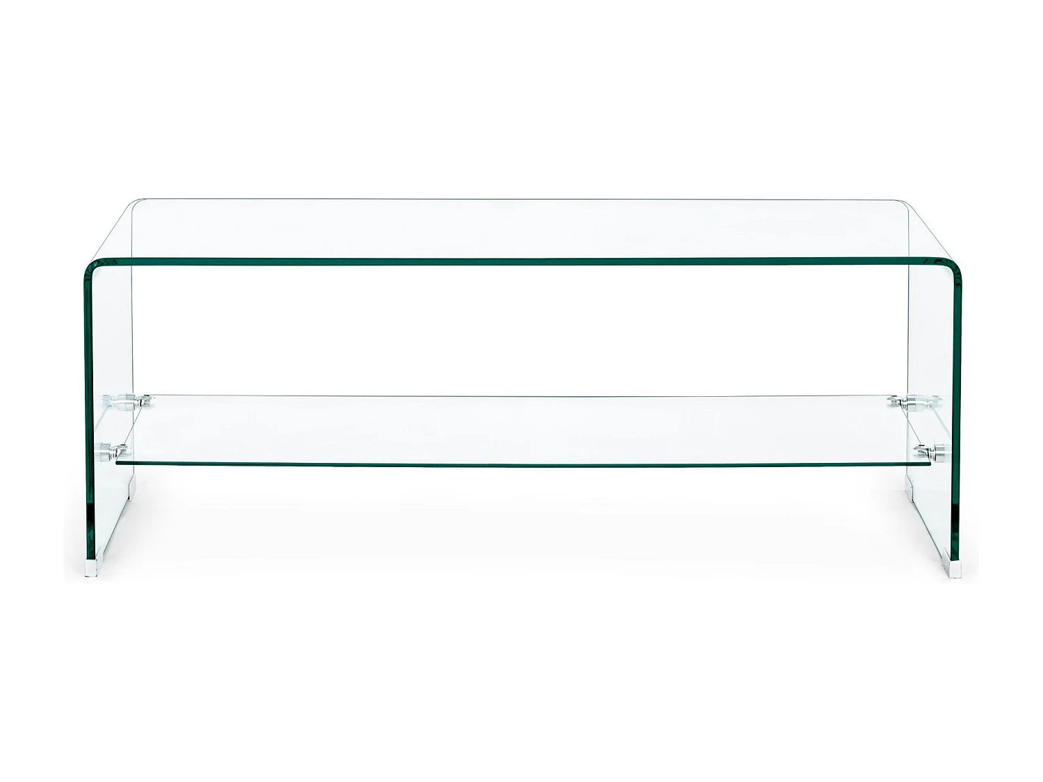 Table basse rectangulaire en verre double plateau L100 - IDORA