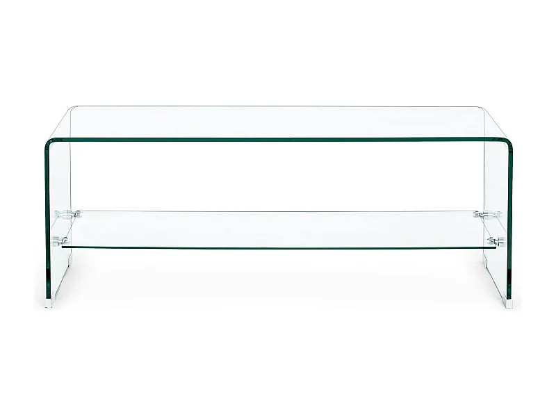 Table basse rectangulaire en verre double plateau L100 - IDORA