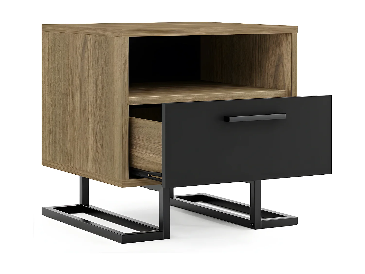 Nachtkastje Full Moon - Zwart - 50x45x50 cm - EPIKASA