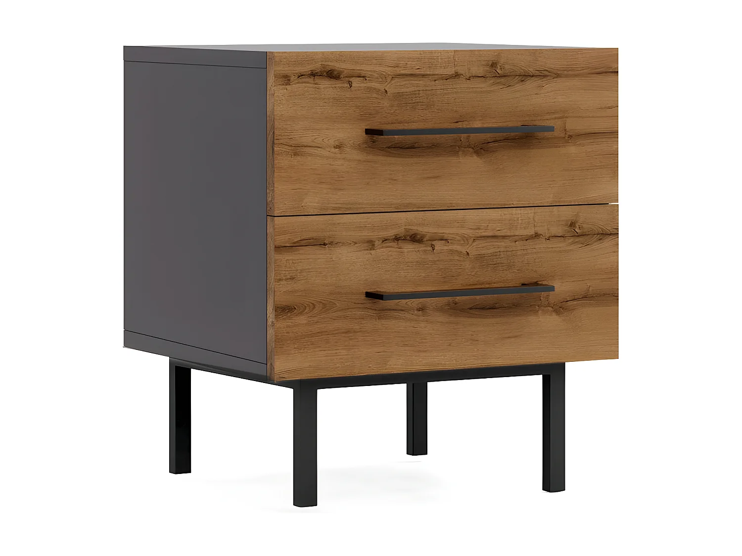 Mesa de Cabeceira Volga, Antracite, 43x38x50 cm, EPIKASA