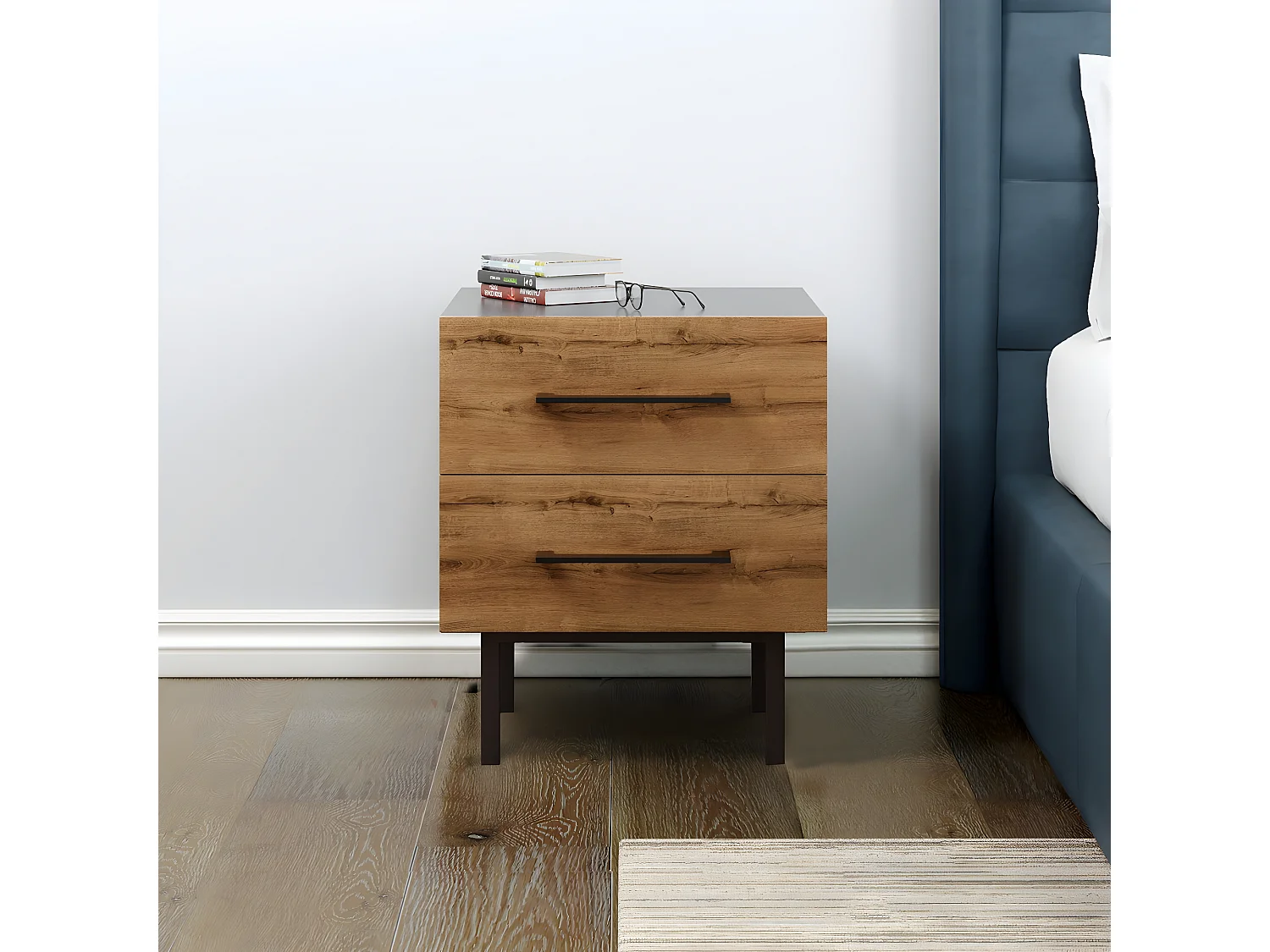 Mesa de Cabeceira Volga, Antracite, 43x38x50 cm, EPIKASA