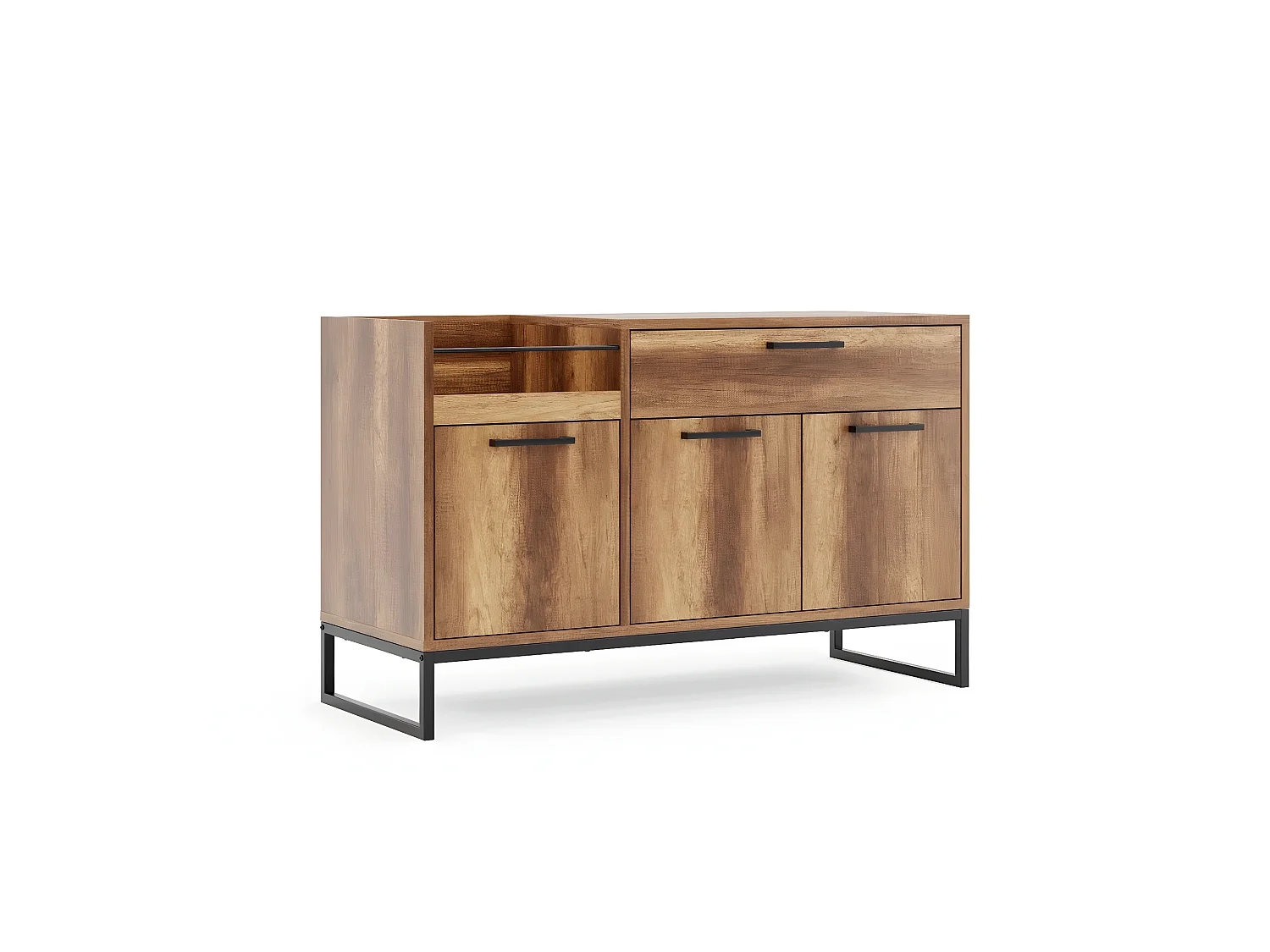 Multifunctionele Kast Yukon - Walnoot - 114,4x45x71 cm - EPIKASA