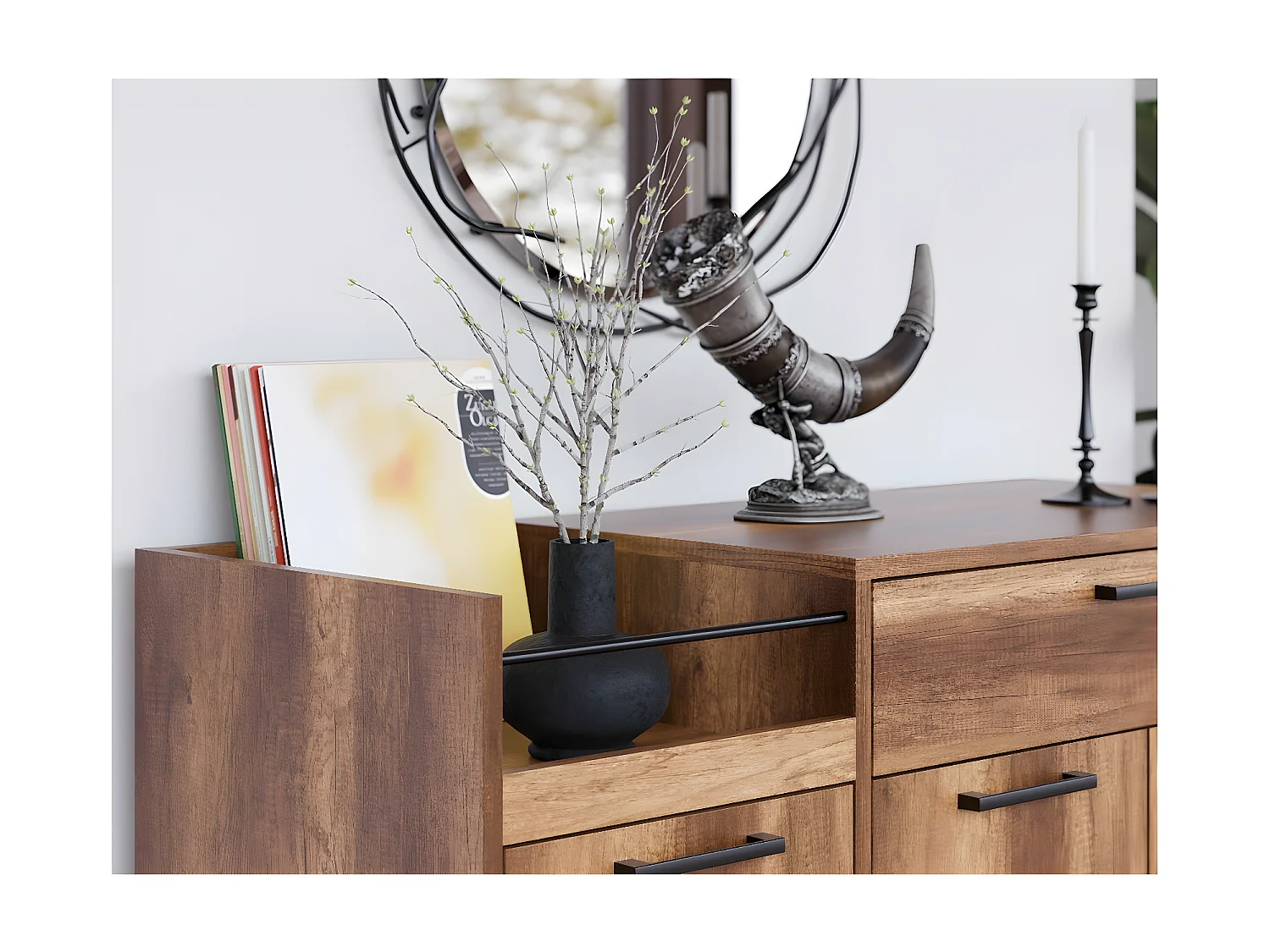 Multifunctionele Kast Yukon - Walnoot - 114,4x45x71 cm - EPIKASA