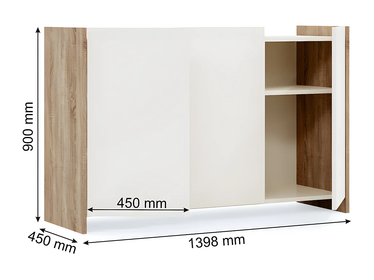 Armoire à Usages Multiples Cora, Sonoma, 139,8x45x90 cm, EPIKASA