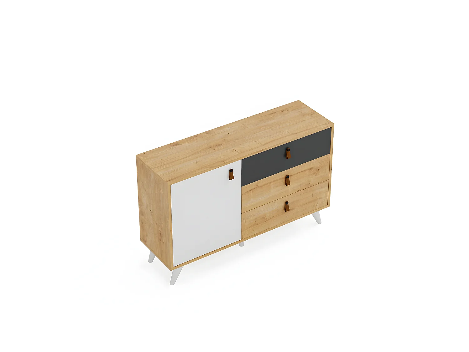 Armoire à Usages Multiples Pera, Chêne, 120x36,5x77 cm, EPIKASA