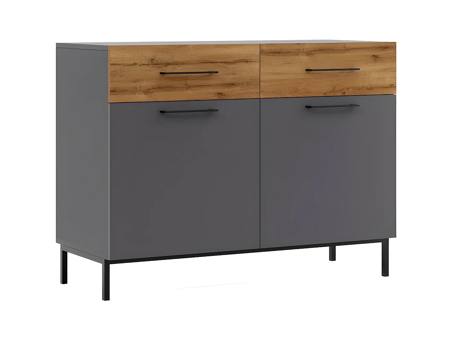 Multifunctionele Kast Volga - Antraciet - 120x50x90 cm - EPIKASA