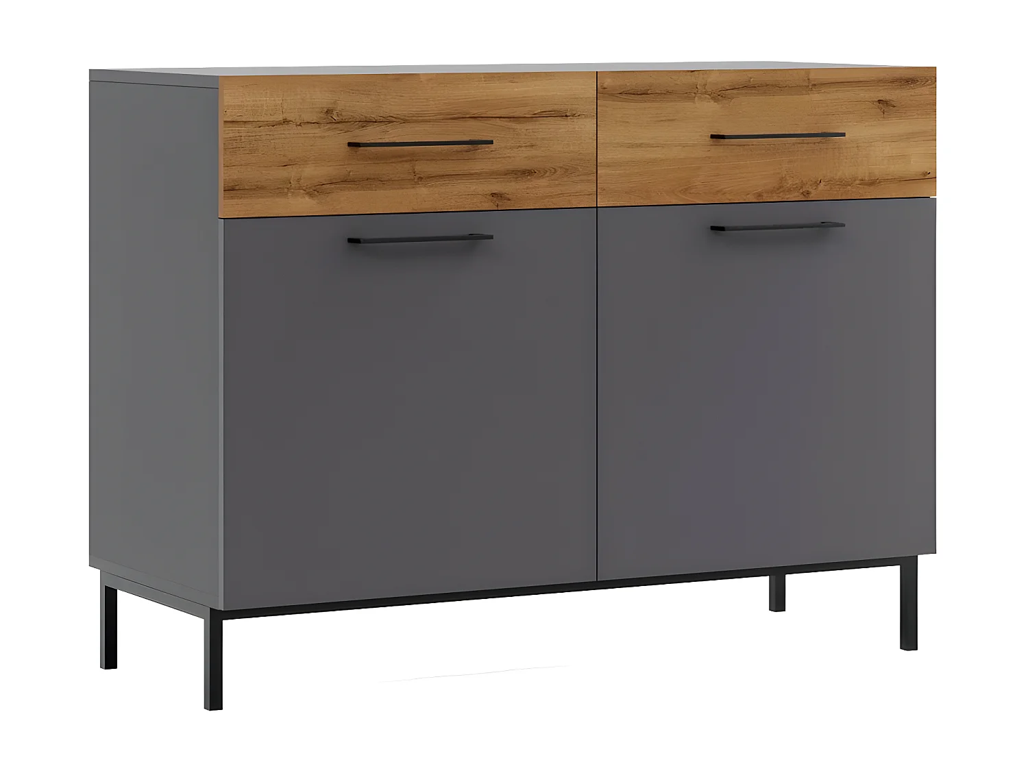 Multifunctionele Kast Volga - Antraciet - 120x50x90 cm - EPIKASA