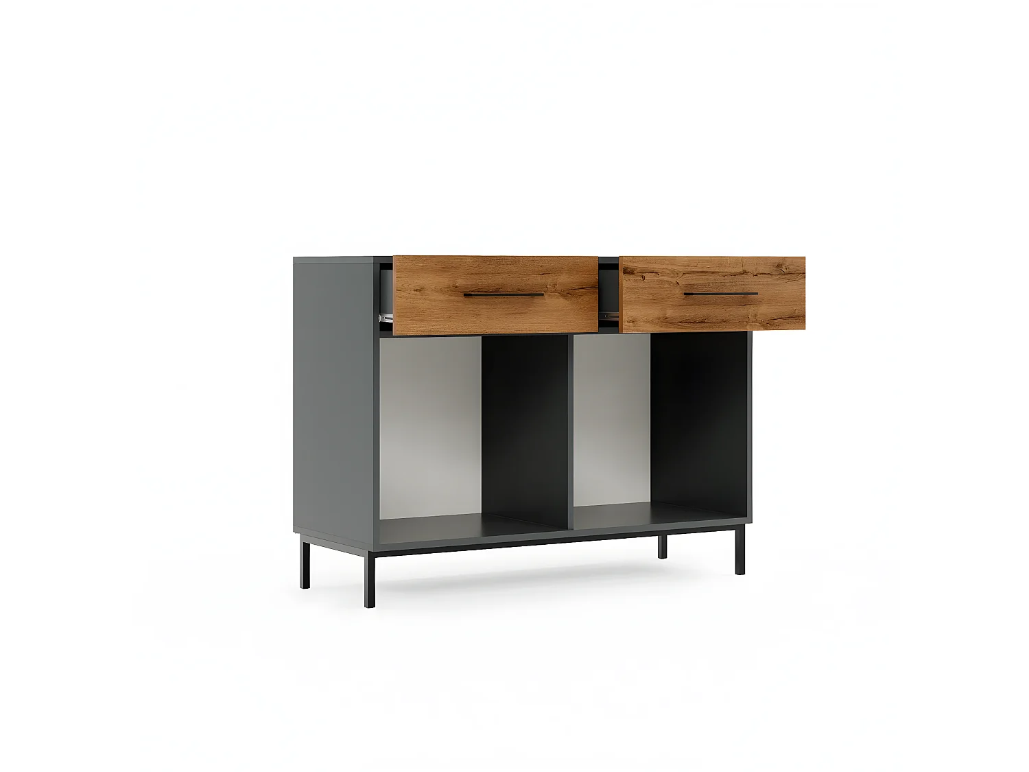 Multifunctionele Kast Volga - Antraciet - 120x50x90 cm - EPIKASA