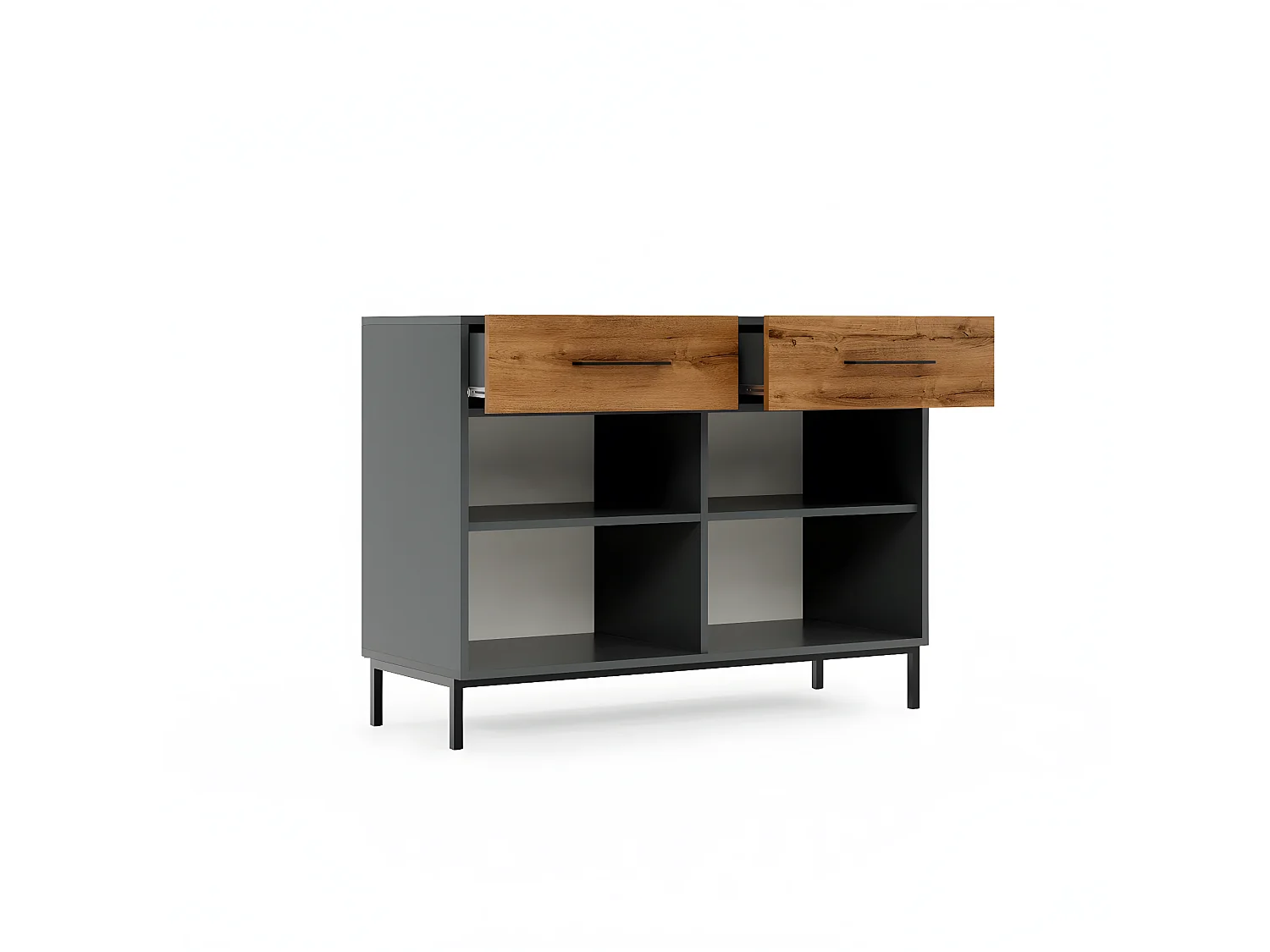 Multifunctionele Kast Volga - Antraciet - 120x50x90 cm - EPIKASA