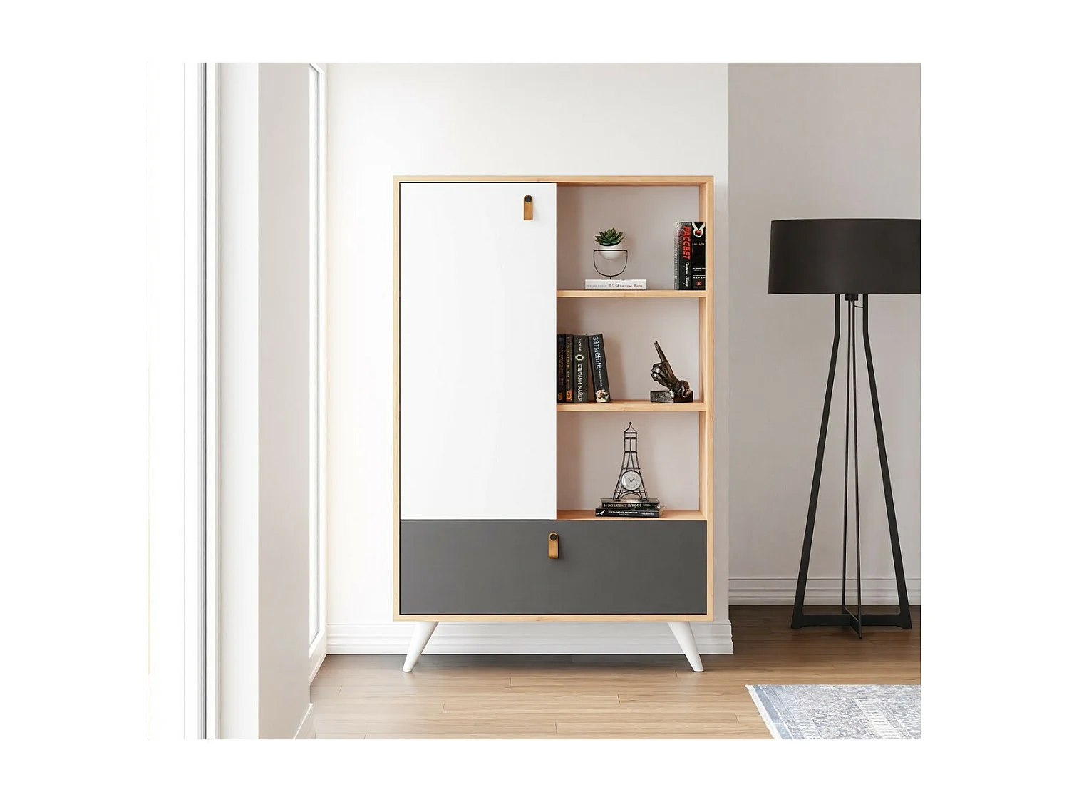 Bibliothèque Pera, Chêne, 90x30x140 cm, EPIKASA