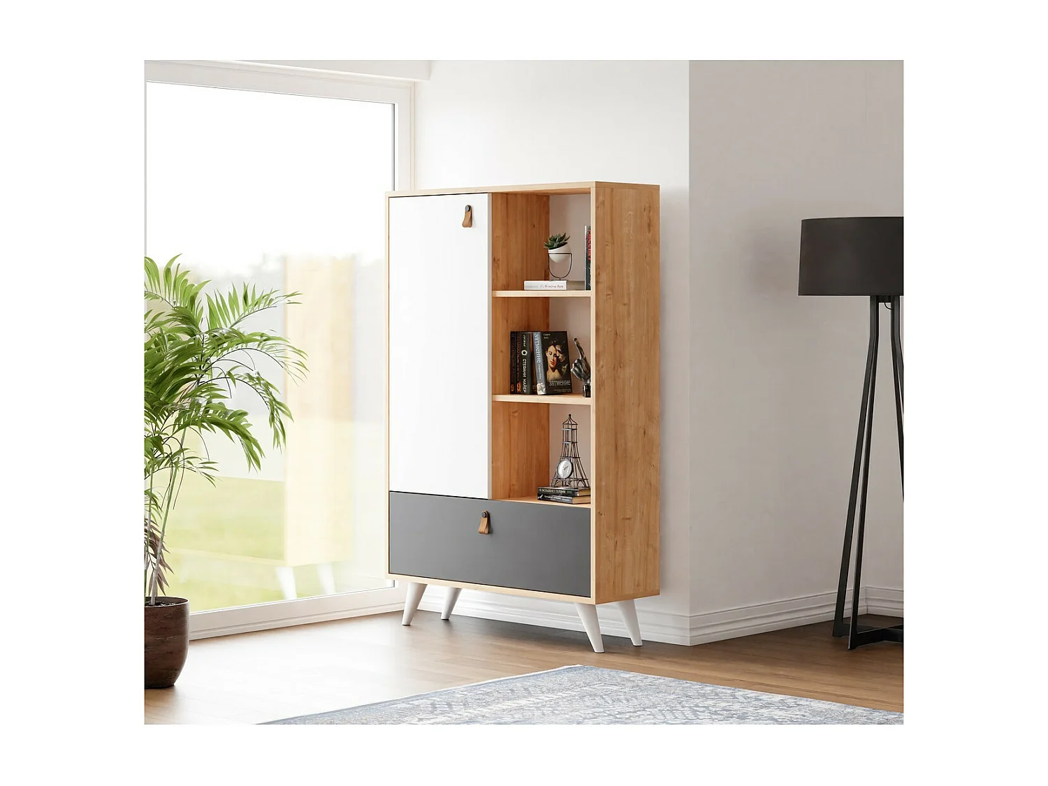 Bibliothèque Pera, Chêne, 90x30x140 cm, EPIKASA