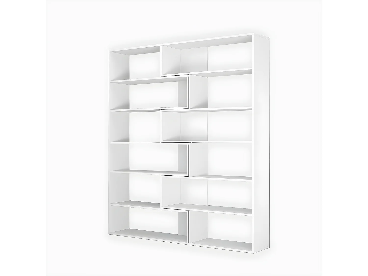 Boekenkast Tweeling - Wit - 158x30x179 cm - EPIKASA