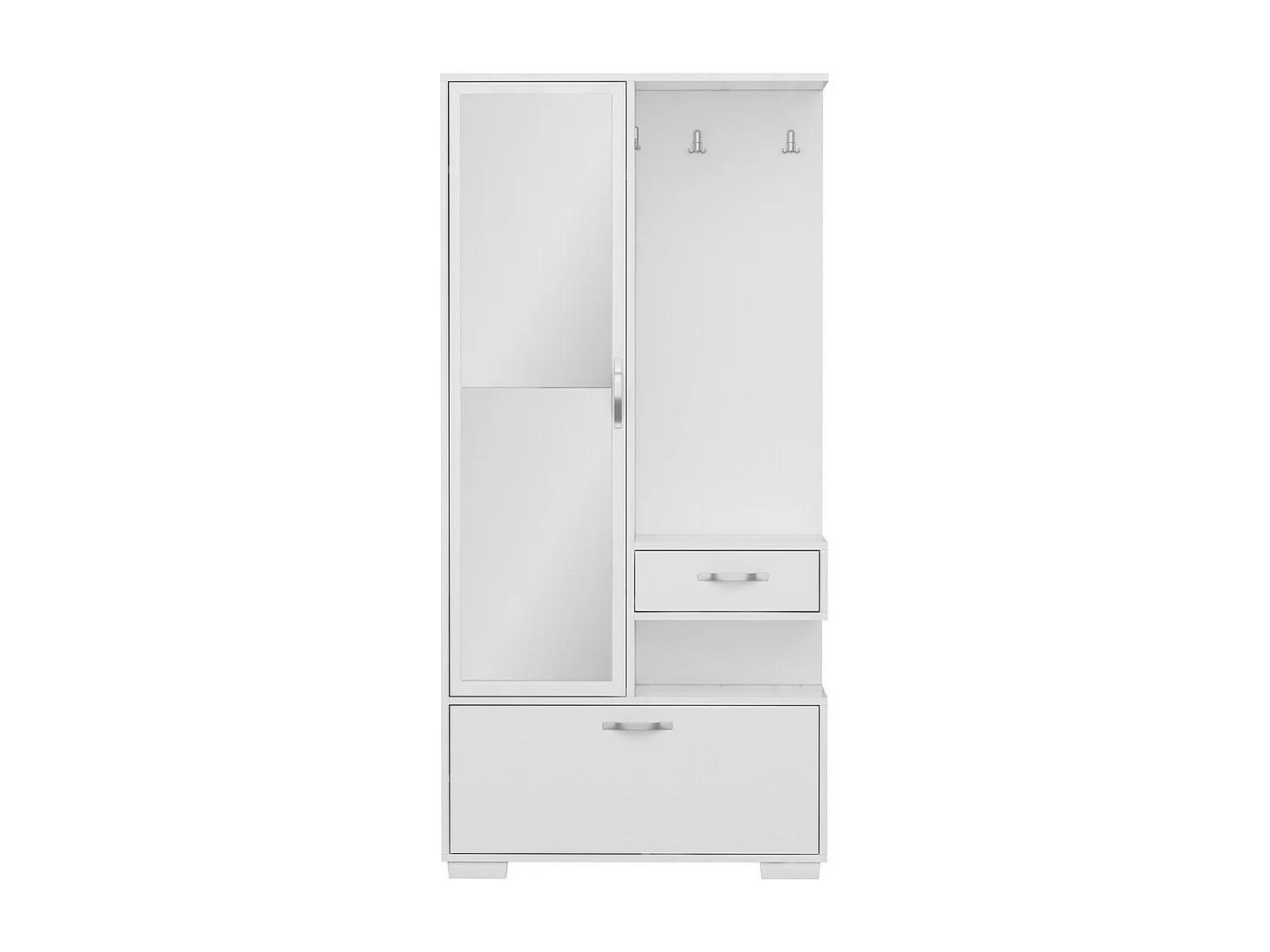 Mueble de Entrada Alda, Blanco, 90x35x184 cm, EPIKASA
