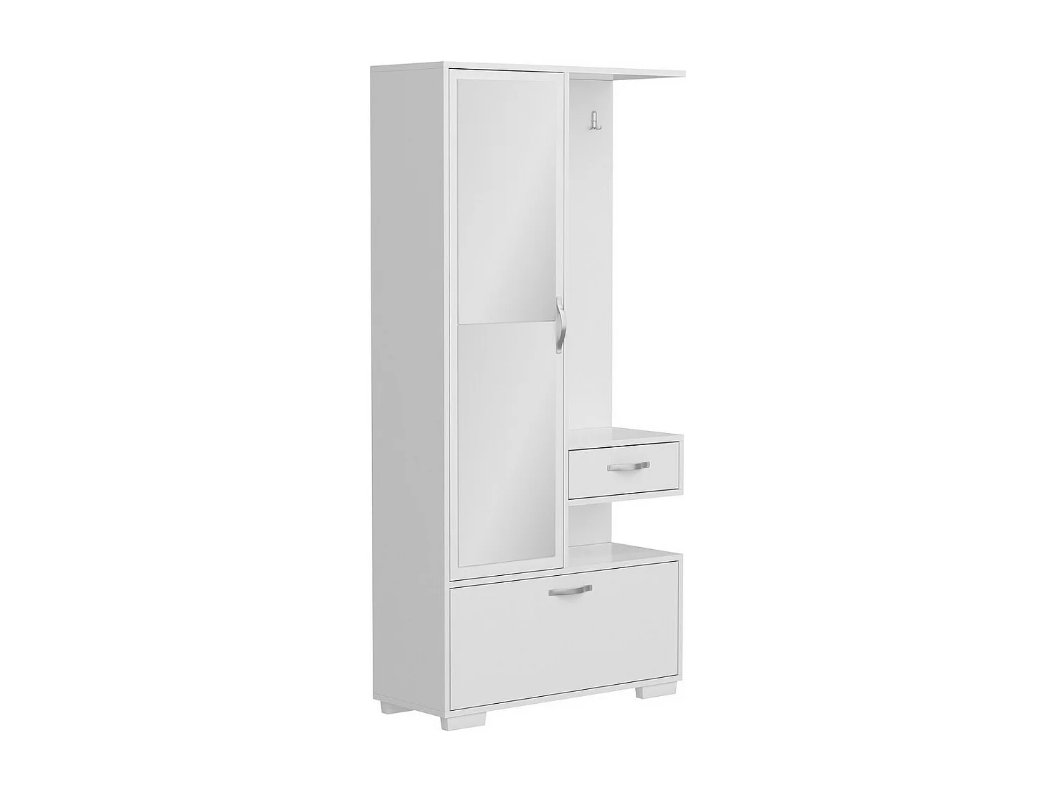 Mueble de Entrada Alda, Blanco, 90x35x184 cm, EPIKASA