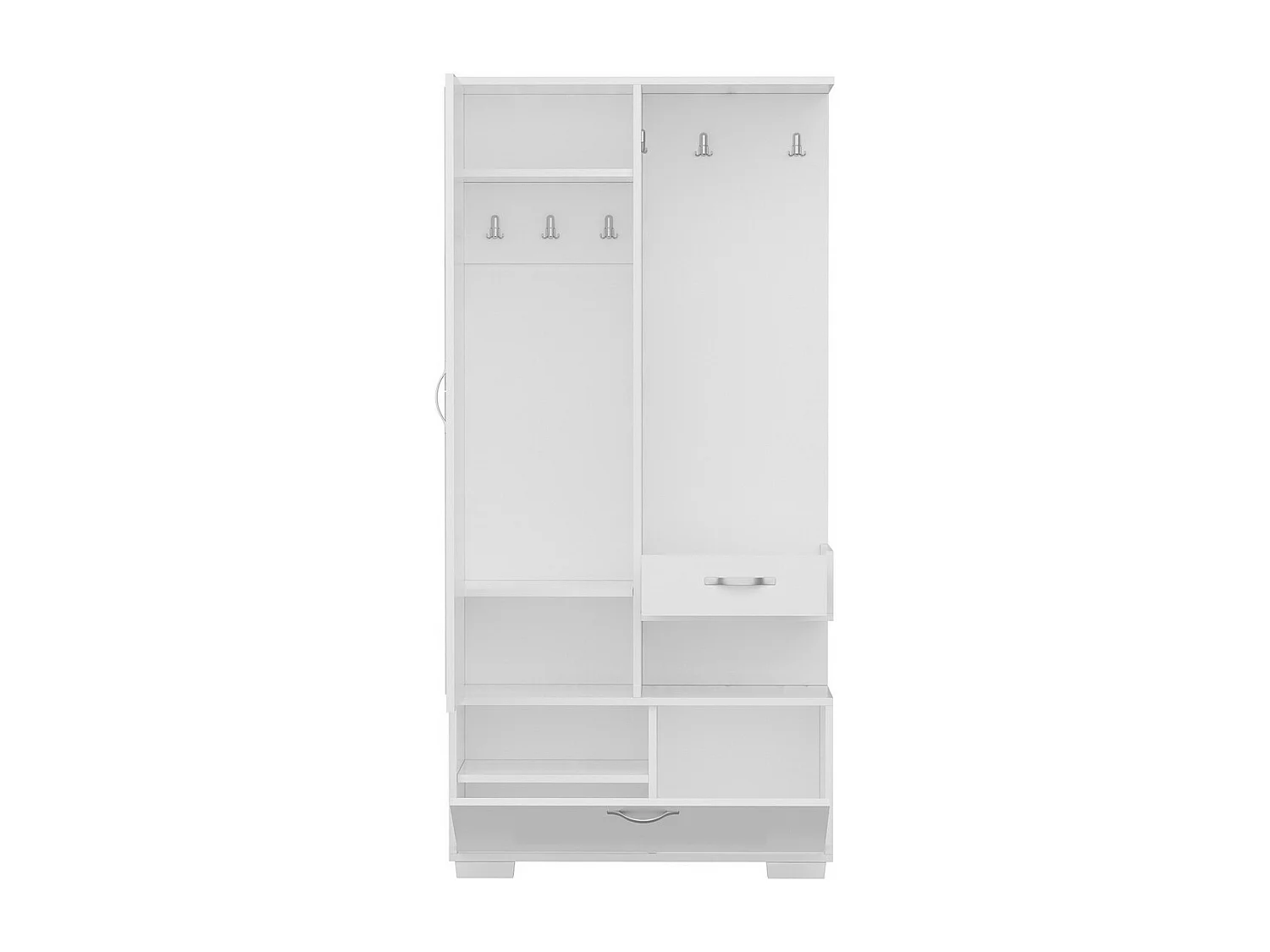 Mueble de Entrada Alda, Blanco, 90x35x184 cm, EPIKASA