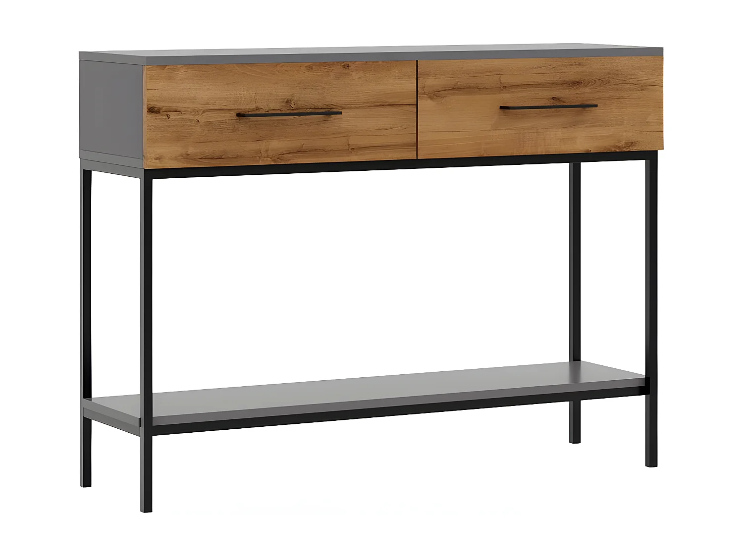 Table Console Volga, Anthracite, 120x35x90 cm, EPIKASA