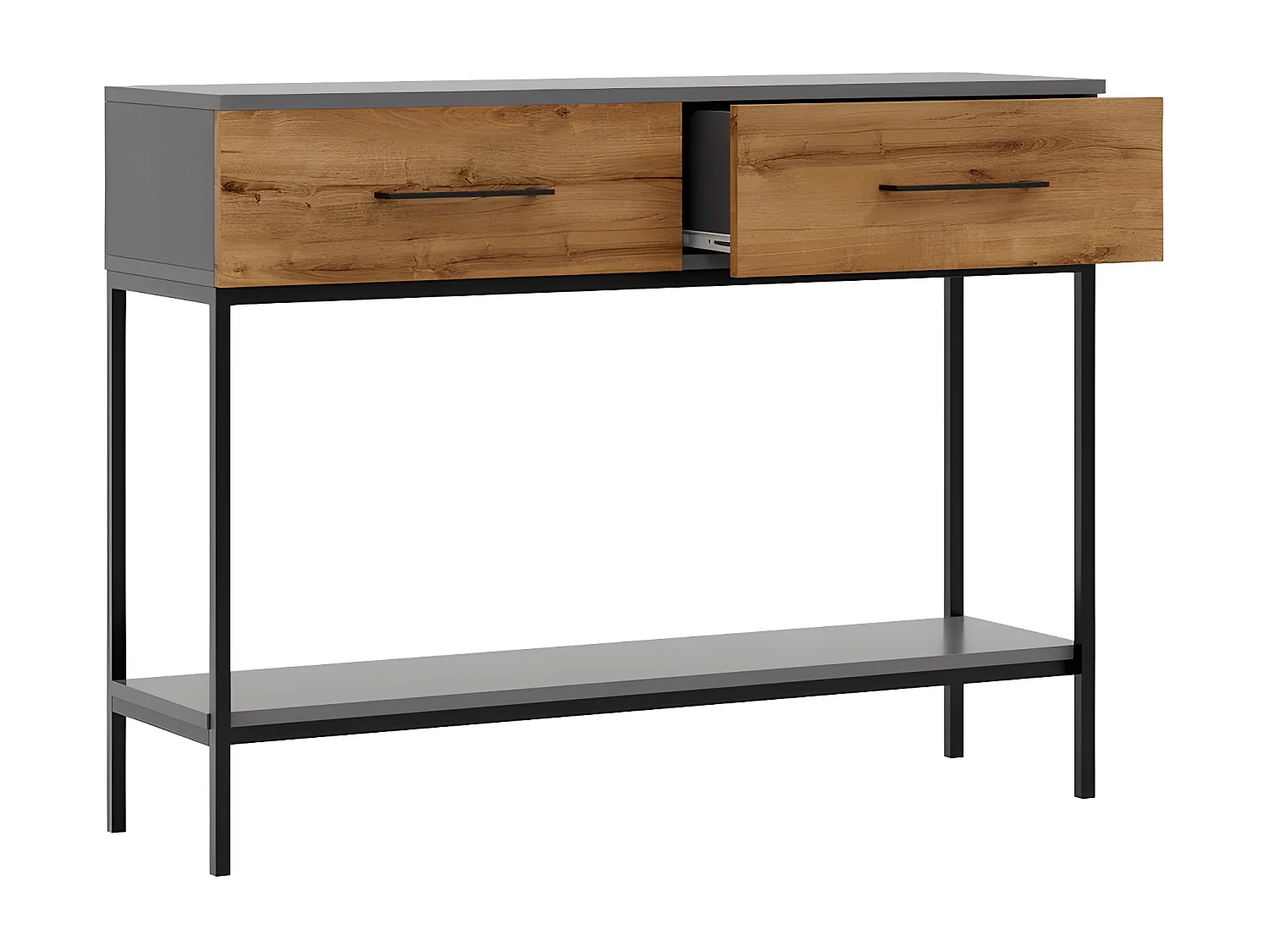 Table Console Volga, Anthracite, 120x35x90 cm, EPIKASA