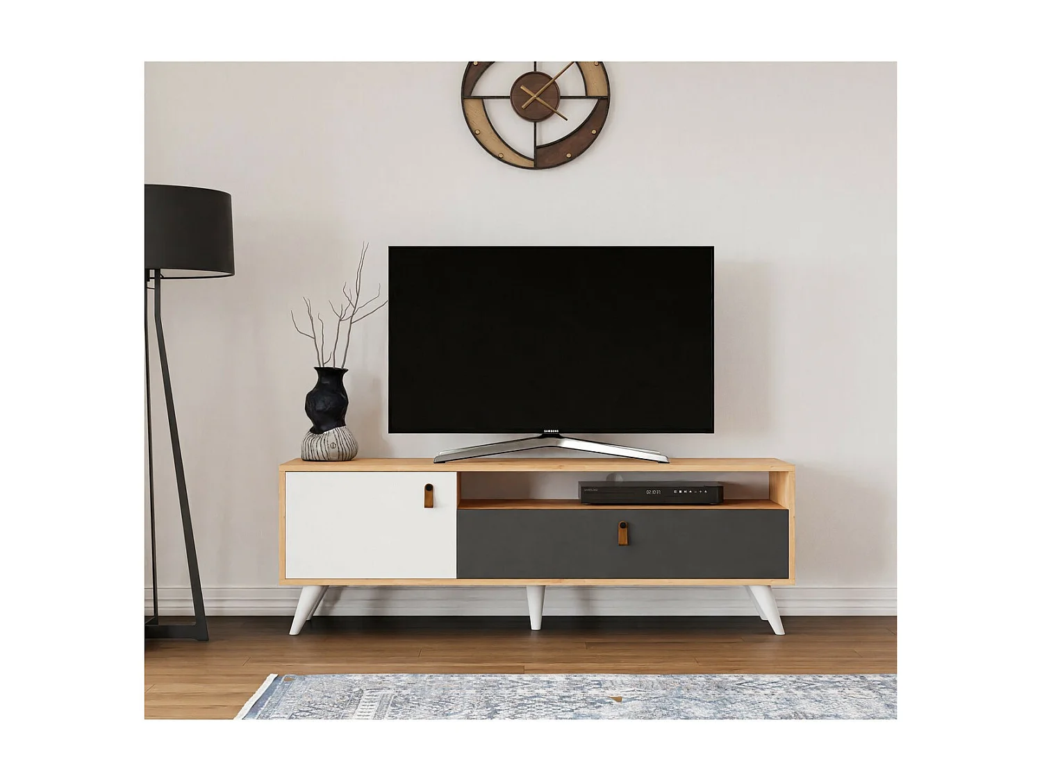 Stojak pod Telewizor Gruszka, Dąb, 150x36,5x50 cm, EPIKASA