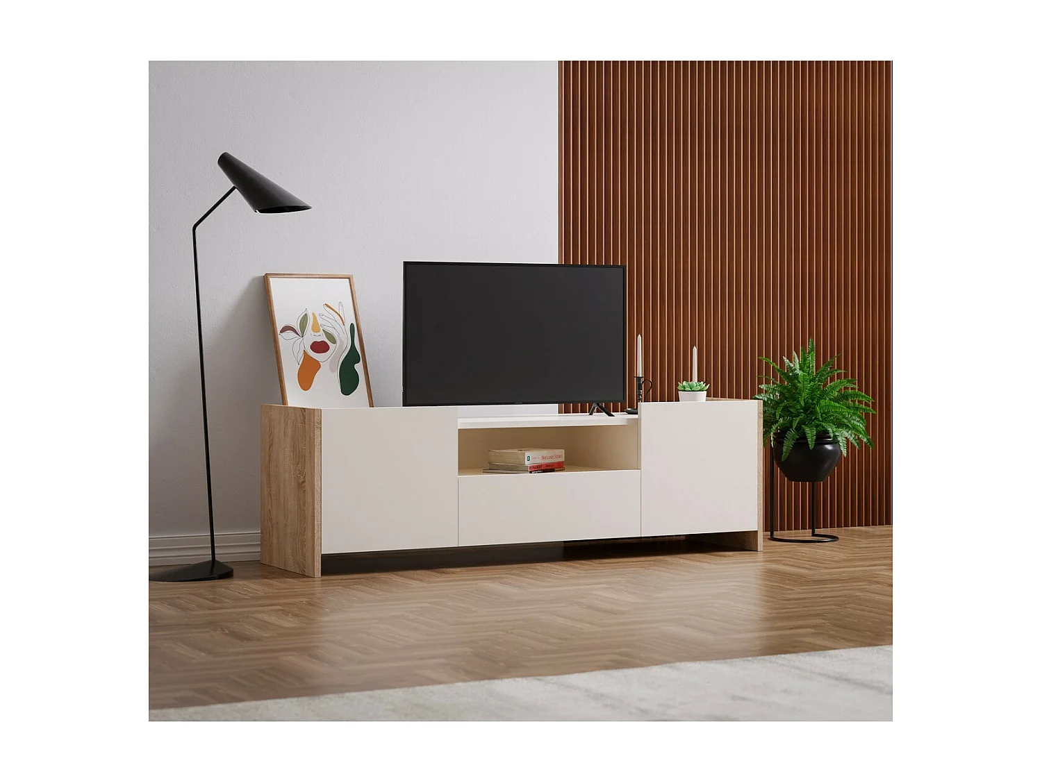 Stojak pod Telewizor Cora, Sonoma, 160x45x50 cm, EPIKASA